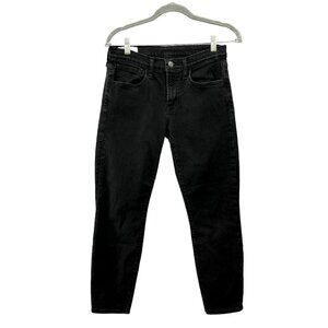 GAP True Skinny Mid Rise Jeans‎ Womens 6P / 28 Black Petite Stretch